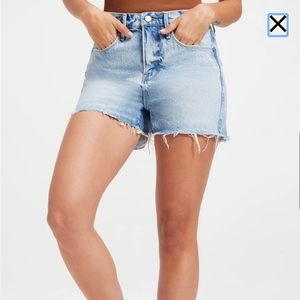 NEW W. TAGS! Good American, Good 90’s Denim Shorts, Size: US 6, Color: Indigo070